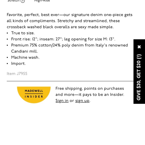 Madewell black skinny overalls with side zip - Picture 8 of 8